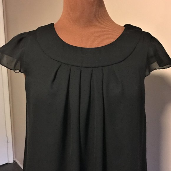 AGB Black Dot Babydoll Shift Dress  |  Size 6 - Picture 3 of 12